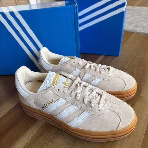 adidas Gazelle Bold J Wonder White / Gum - Picture 6 of 8